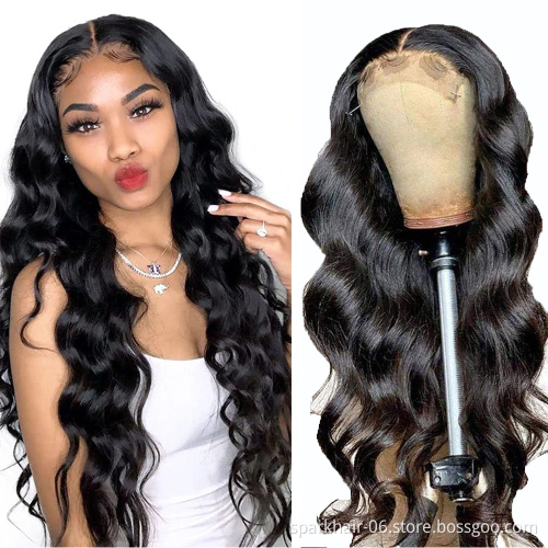 SPARK HD Transparent Lace Front Wigs For Black Women Wholesale Natural Color Brazilian Human Hair Wigs Straight Remy Hair
